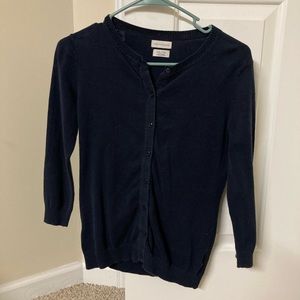 Dark blue cardigan button up sweater